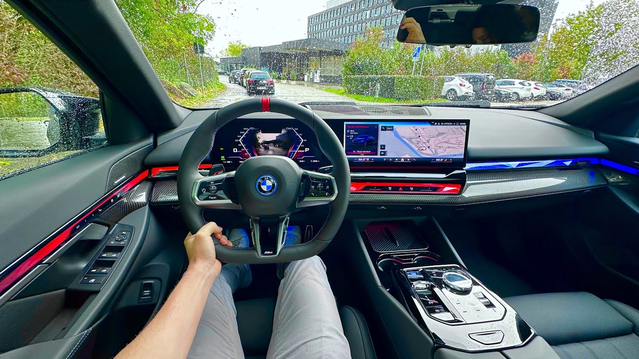 BMW i5 M60 Test Drive POV | Ambience Binaural Sound