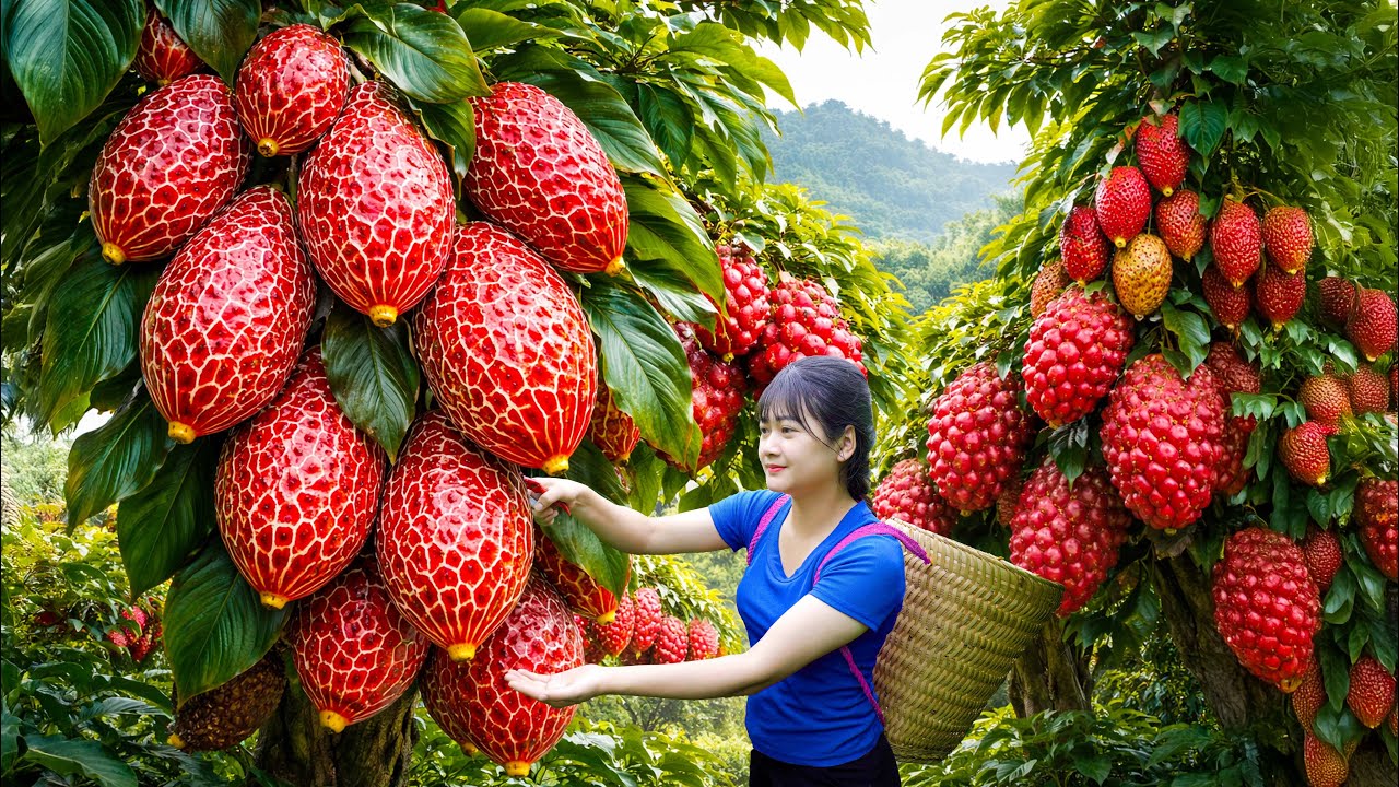 I Harvested Rare Giant Marina Apples for the First Time and Made TRADITIONAL Tropical Fruit Tea