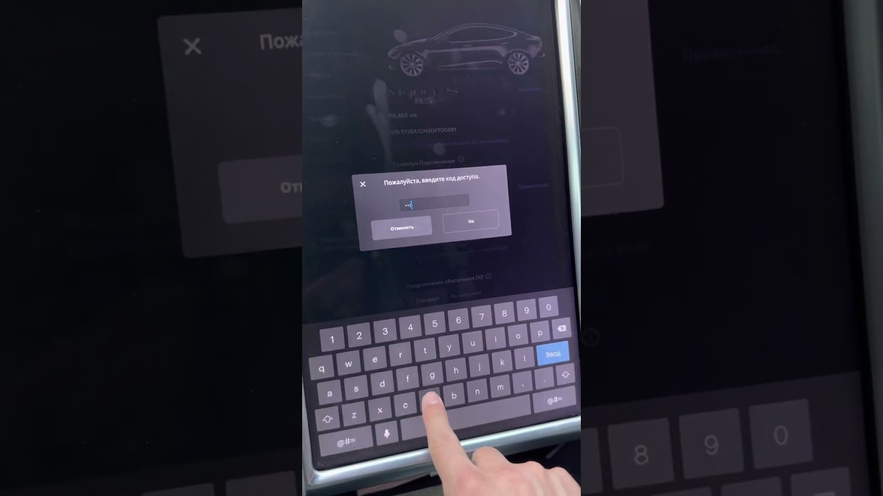 Вход в сервисный режим Service Mode Tesla