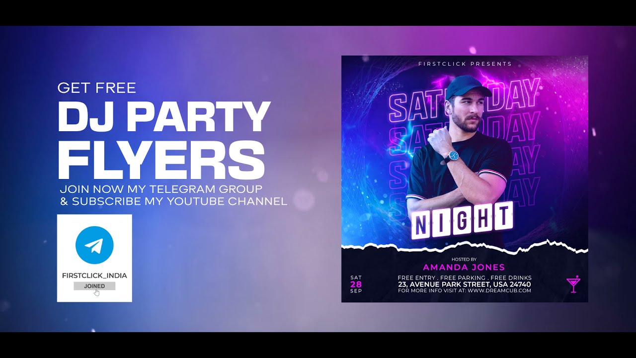 FREE  SATURDAY PARTY FLYERS (PSD) | BY Firstclick
