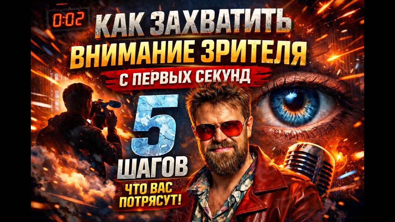 Как захватывать внимание зрителей с первых секунд ? 5 простых шагов.