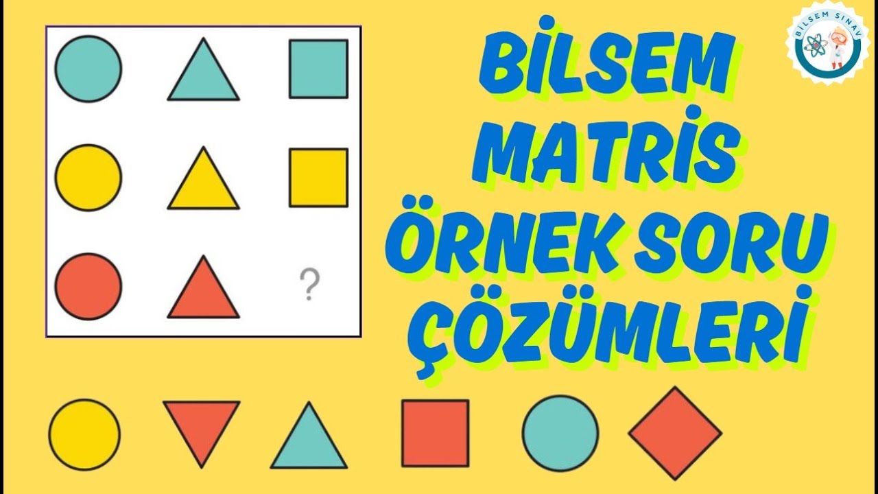 Bilsem Matris Örnek Soru Çözümleri
