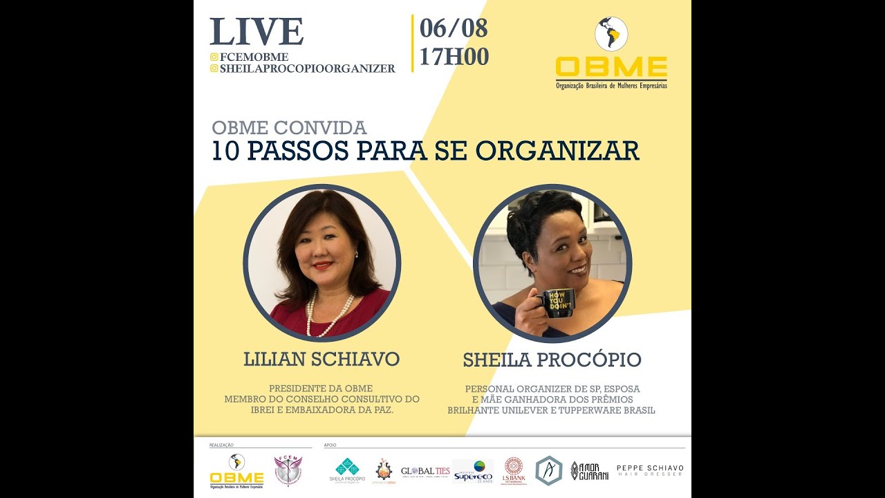 LIVE 10 PASSOS PARA SER UMA PESSOA ORGANIZADA COM LILIAN