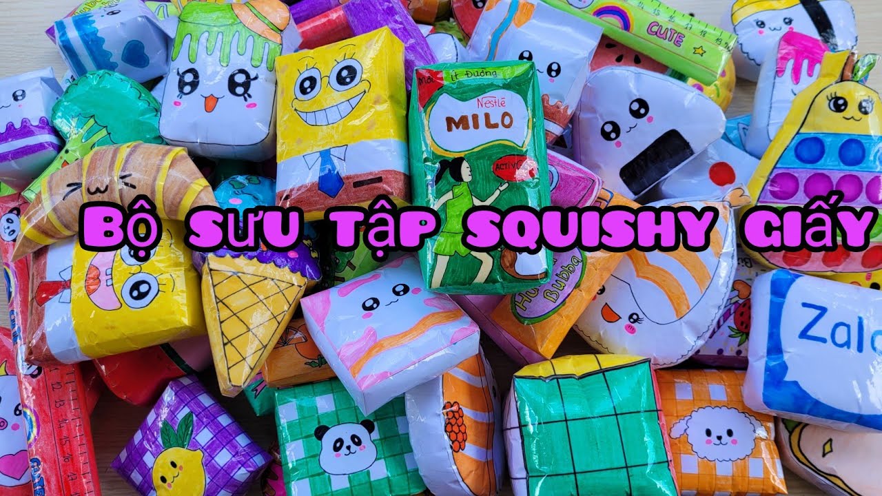 Bộ sưu tập squishy giấy để g&oacute;i h&agrave;ng | Squishy Collection | V&acirc;n Handmade