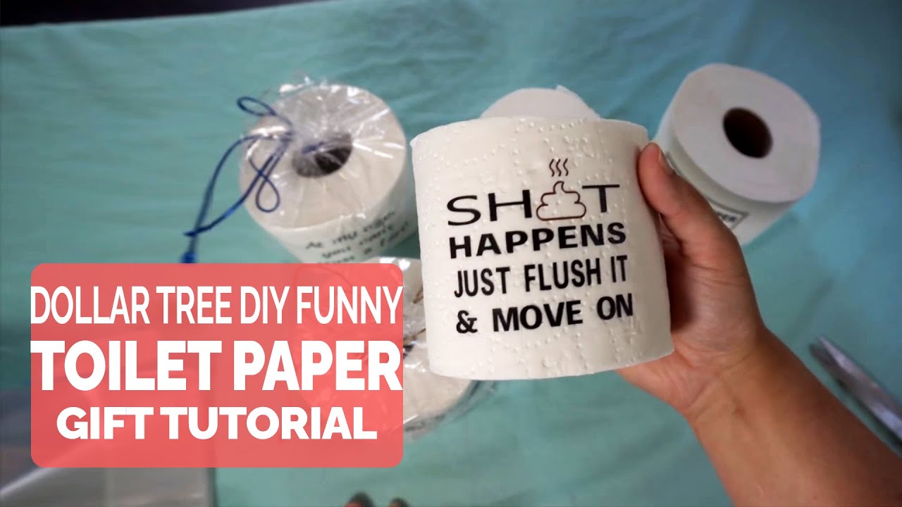 DIY Funny Gag Gift Toilet Paper Tutorial {Using A Cricut Heat Press & HTV}