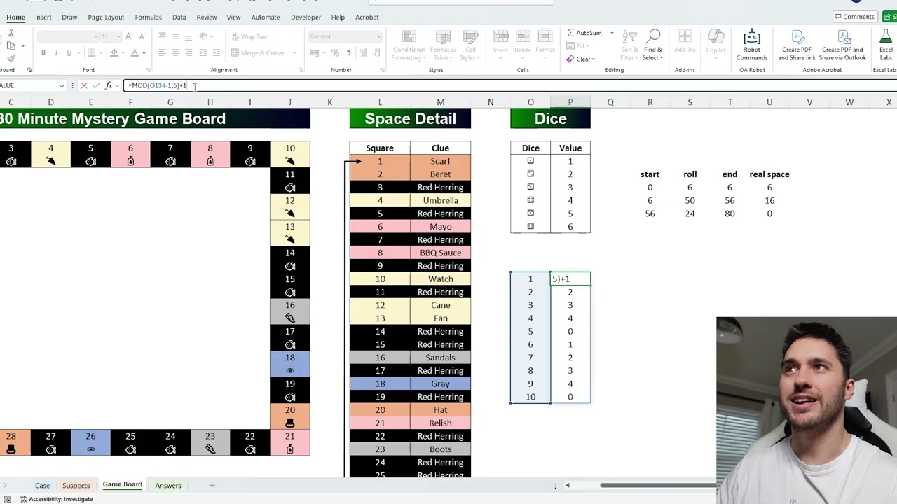 Настольные и игральные кости в Excel &mdash; освоение кейсов киберспортивных игр в Excel