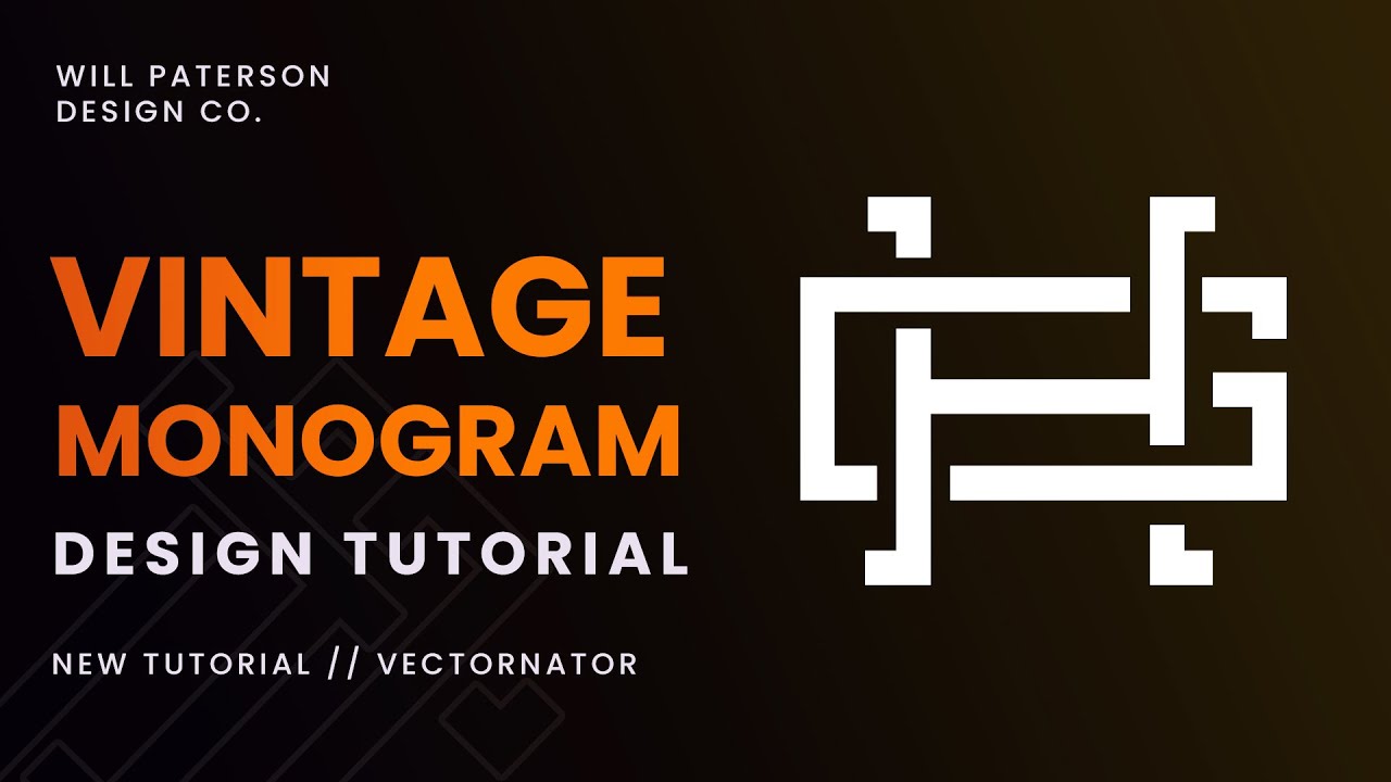 How To Easily Design A Vintage Monogram Logo 🚀
