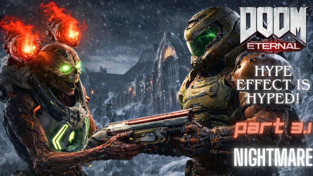DOOM Eternal! Прохождение на уровне сложности - кошмар! Часть 3.1 - База сектантов!