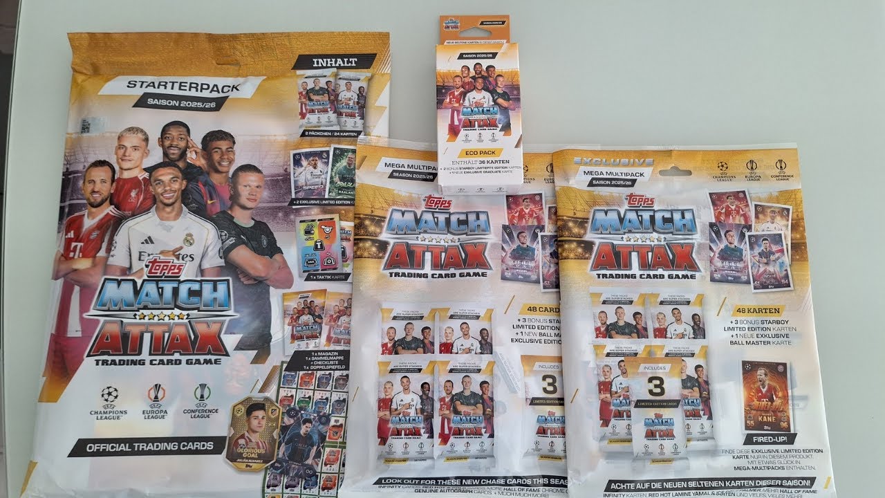 HIT! NOWOŚĆ! POLSKA PREMIERA TOPPS MATCH ATTAX 2025/26 OTWIERAM ZESTAW STARTOWY - SZOK ALE KARTY!