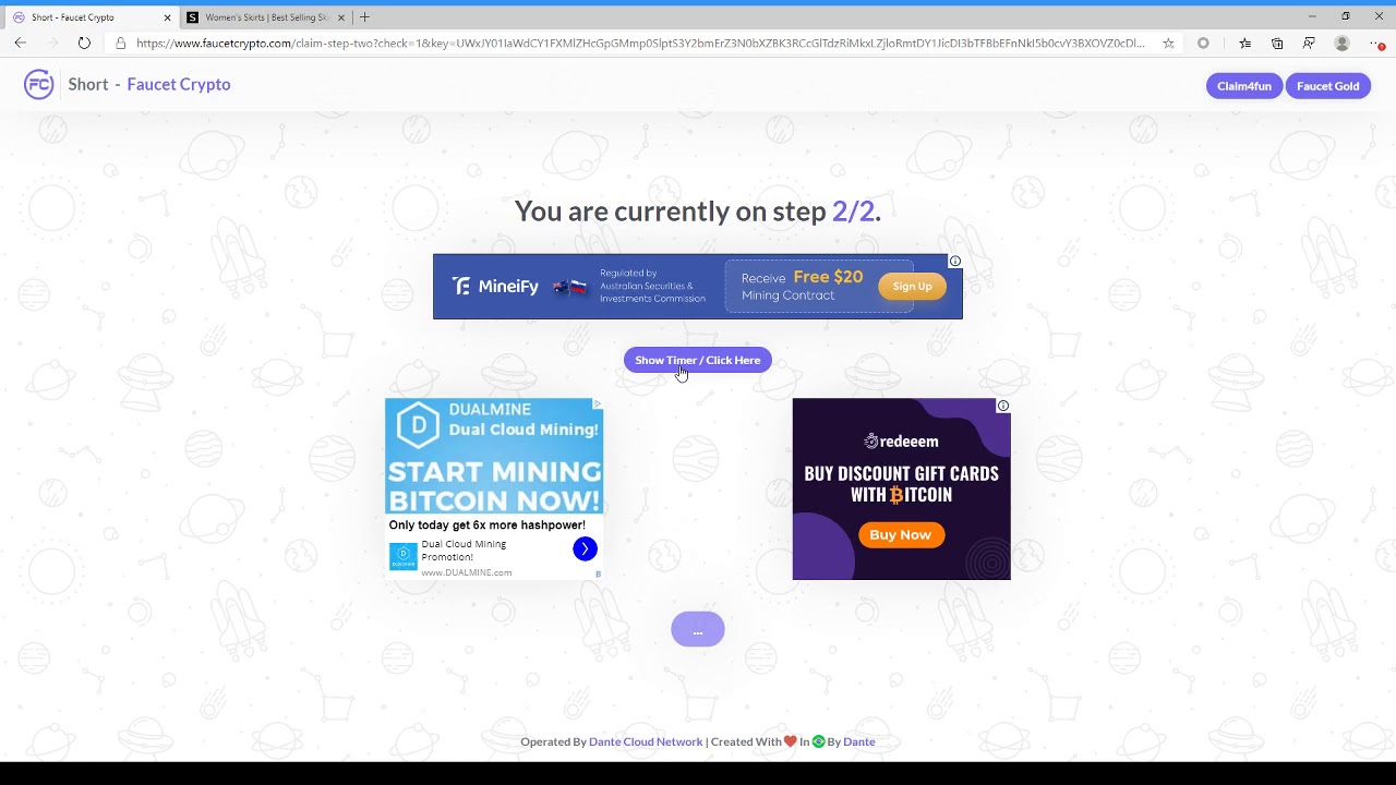 How to complete the Sh.faucetcrypto.com shortlink on Faucet Crypto
