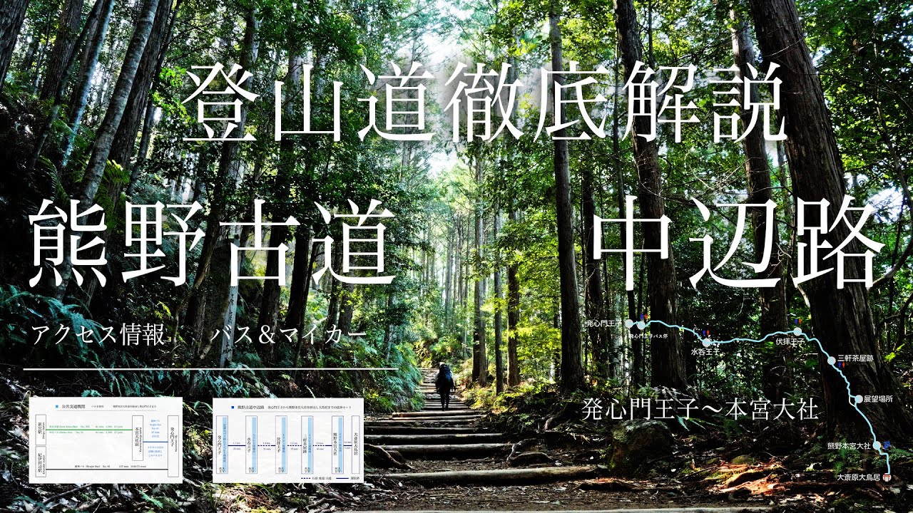 【世界遺産-熊野古道  中辺路】発心門王子から熊野本宮大社までを歩いてきました 【約９キロのルート経路紹介】