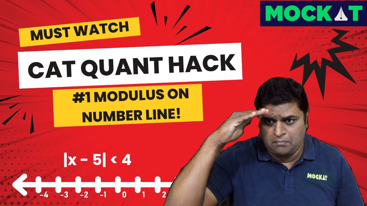 CAT Quant Hack #1 - Modulus on a Number Line | Vignesh Sir | Mockat