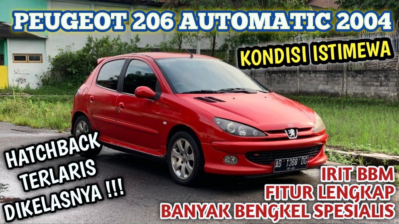 PEUGEOT 206 MATIC 2004 ISTIMEWA NYAMAN IRIT BBM BANYAK BENGKEL SPESIALISNYA