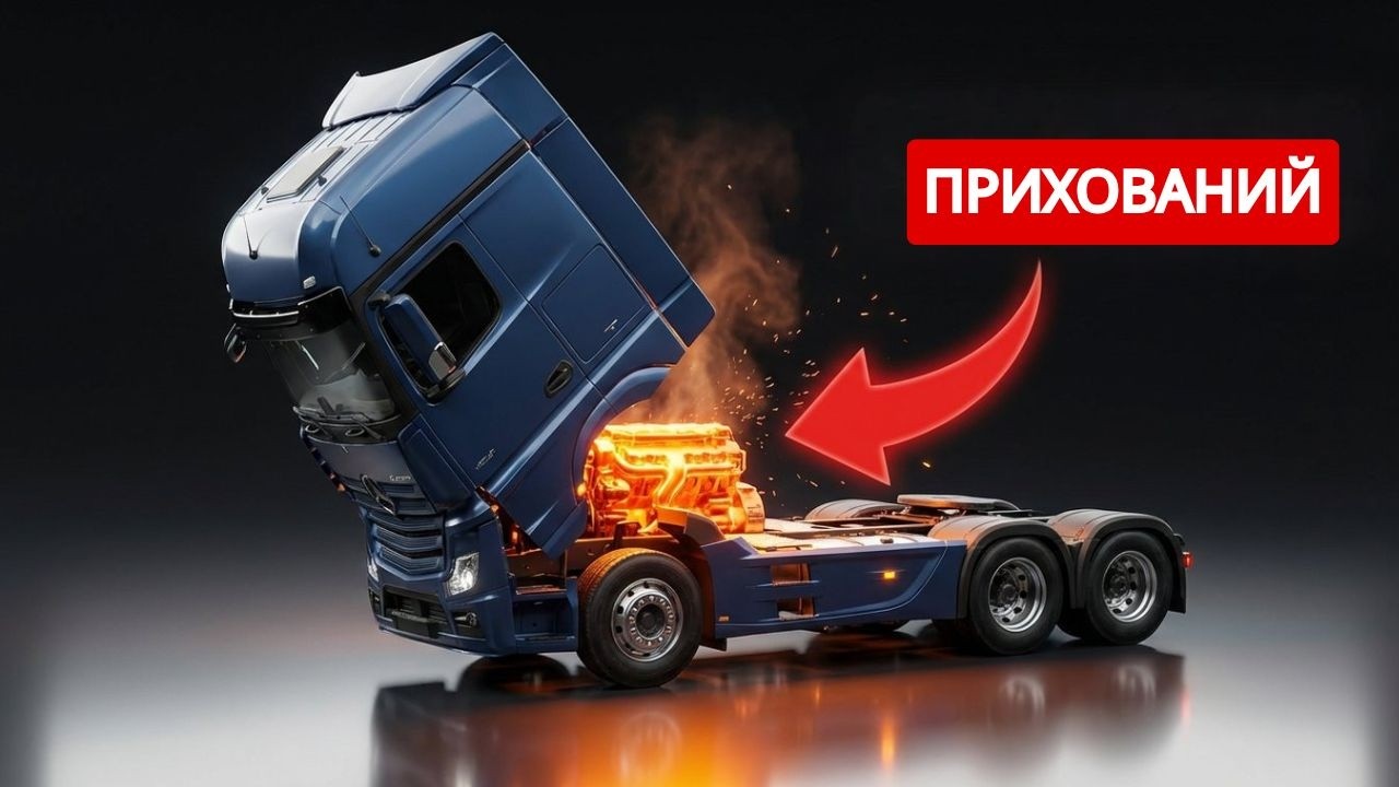Для чого нахиляють кабіну вантажівки?