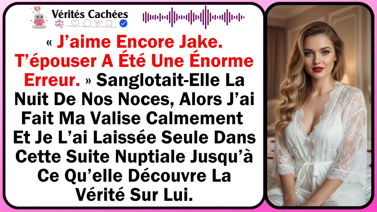 « J’aime Encore Jake. T’épouser A Été Une Énorme Erreur. » Sanglotait-Elle La Nuit De Nos Noces,...