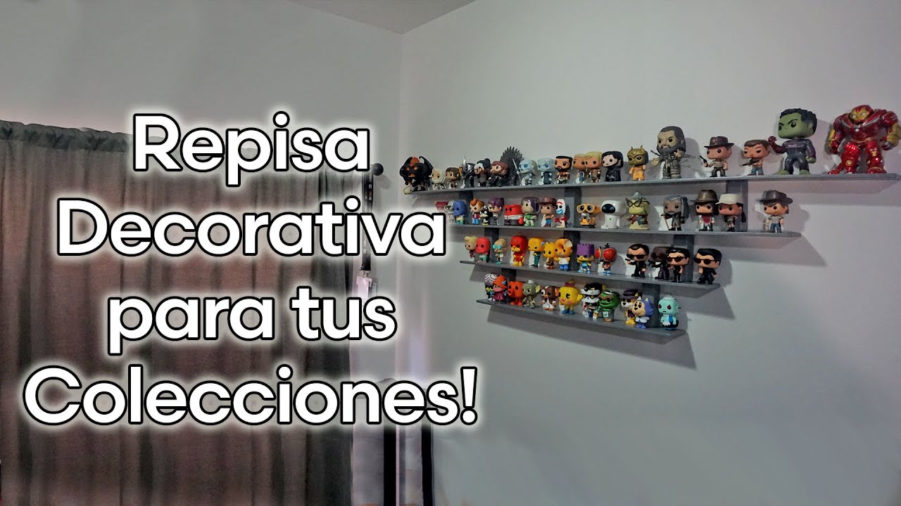Como Hacer una REPISA DECORATIVA PARA CUALQUIER COLECCIONABLE 👾🤖🤡