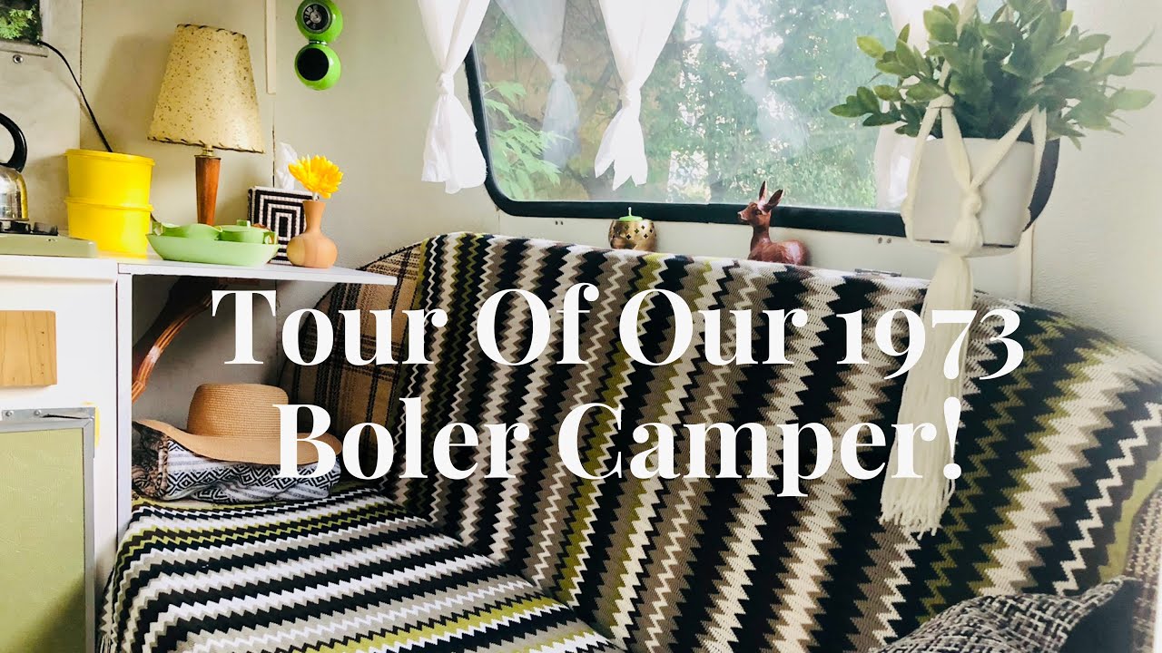 Tour Of Our VINTAGE 1973 BOLER Camper! 🇨🇦