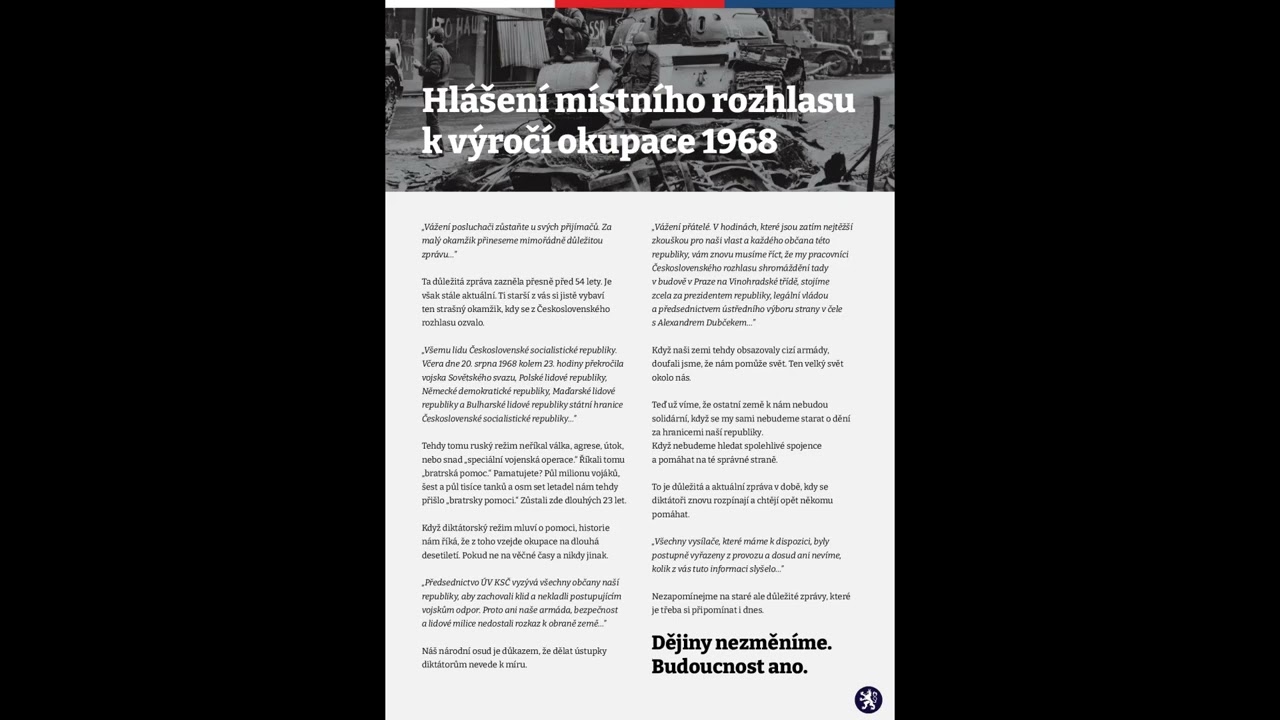 Hlášení rozhlasu 21. srpna 1968