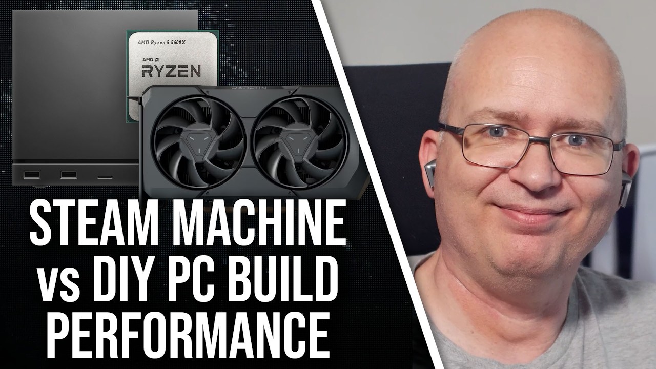 Steam Machine vs DIY PC Build Performance: Ryzen 5 5600X, RX 6600, 7600, 9060 XT