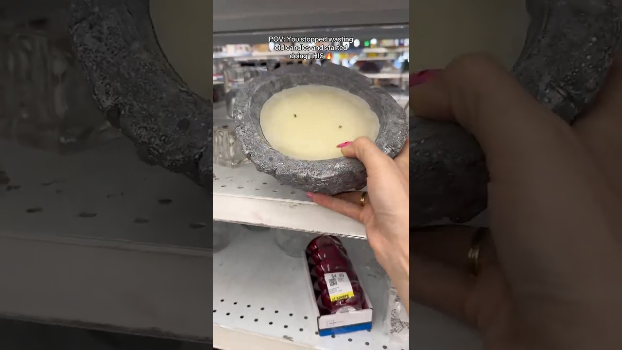 POV: Turning Old Candles into a Luxury Wood Wick Candle | Thrift Flip DIY ✨🕯️