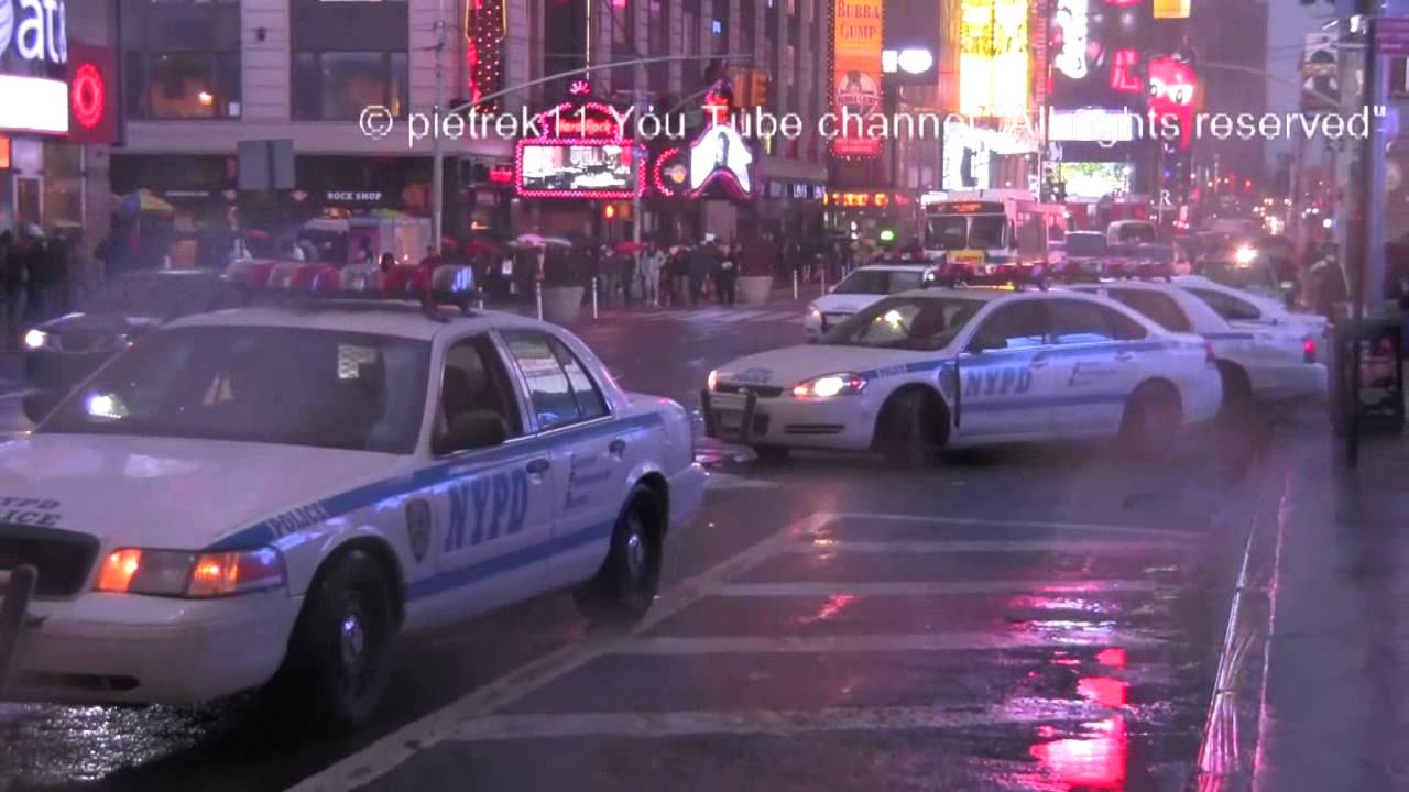 NYPD Police cars New York at Times Square HD ©