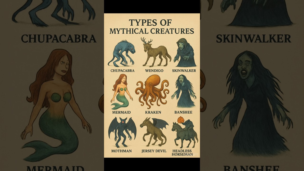 Top Mythical Creatures Caught on Camera 🐉🔥 | Part 7 #chupacabra #mermaid #mothman #creature