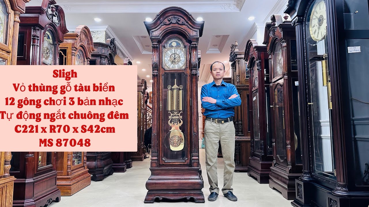 👉 “Đồng hồ cây Sligh 87048 – kiệt tác từ gỗ tàu biển”