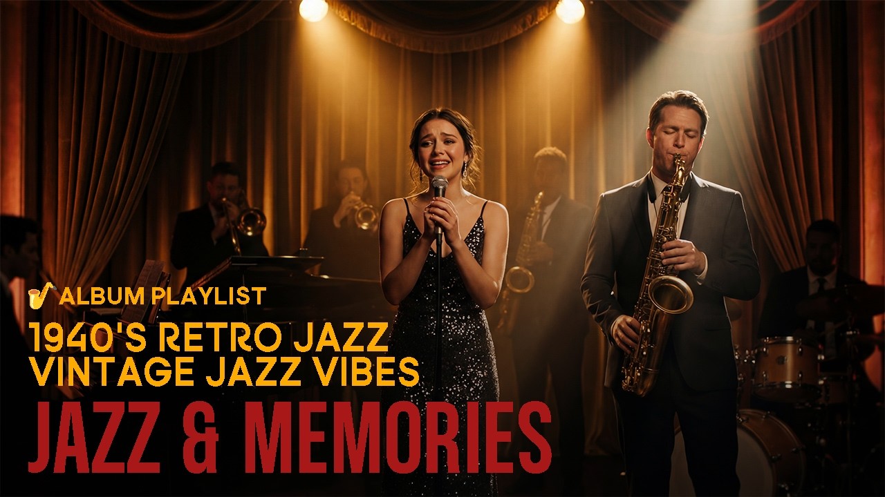 (Playlist) 🎷 1940's Retro Jazz, Vintage Jazz Vibes | Midnight Jazz — Moonlit Conversations [Album]