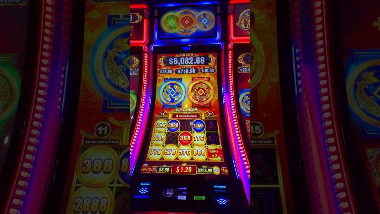 Coin Trio Koi & Dragon BONUS MAX BET $8.80 