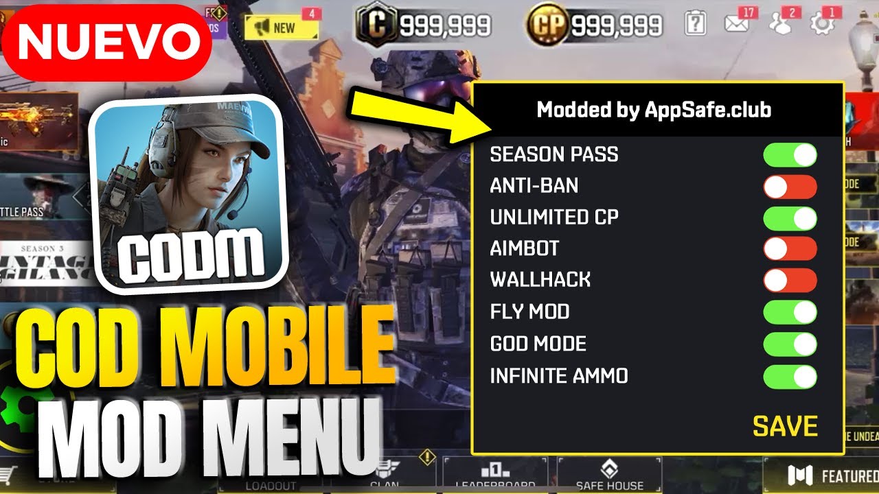 ✅ COD MOBILE MOD MENU - Aimbot, Wallhack, God Mode, Anti Ban (PUNTOS CP) ✔️ NUEVO Hack CODM Mod Menú