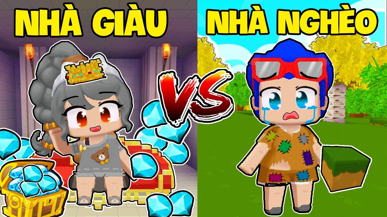 SAMMY VÀ PHONG CẬN THỬ THÁCH 24H SINH TỒN SIÊU GIÀU VÀ SIÊU NGHÈO TRONG LÀNG HERO TEAM MINI WORLD