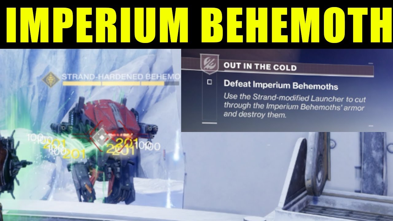 Destiny 2 - Defeat Imperium Behemoths | out in the cold mission walkthrough