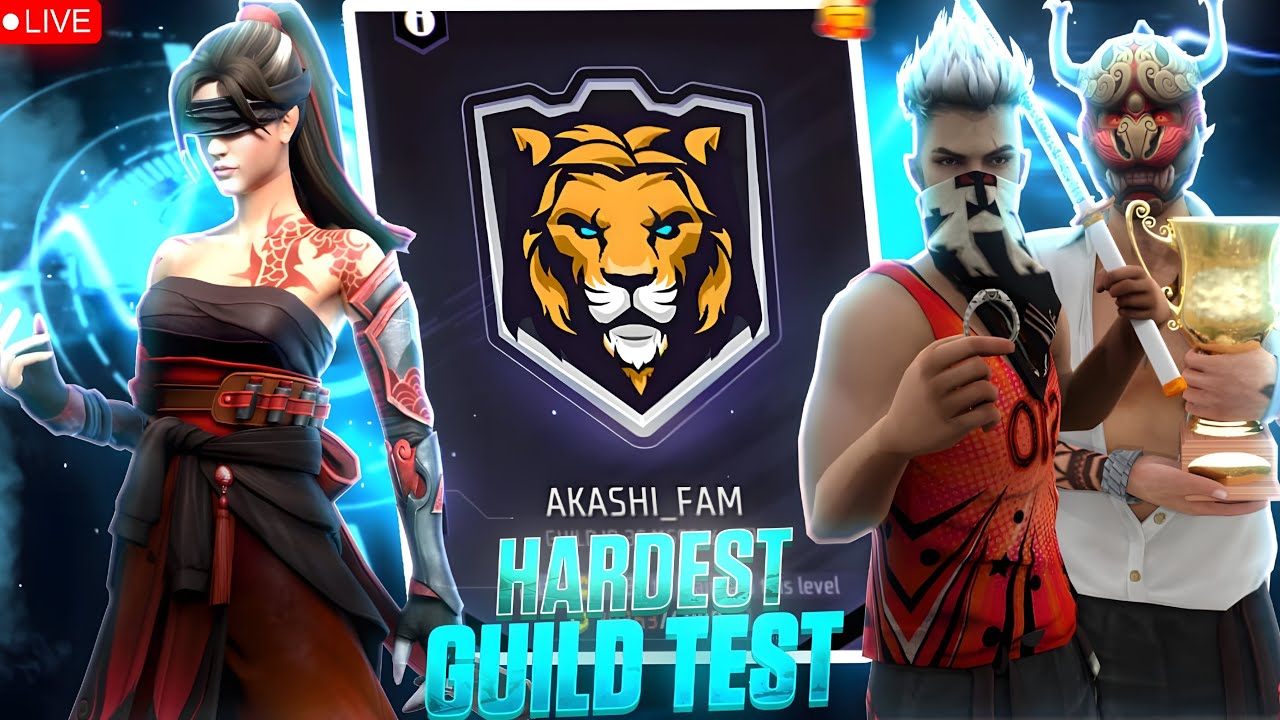 🤯FREE FIRE LIVE GUILD TEST CUSTOM ROOM | FF LIVE GUILD TEST | #liveguildtest​ #guildtest​ #liveff