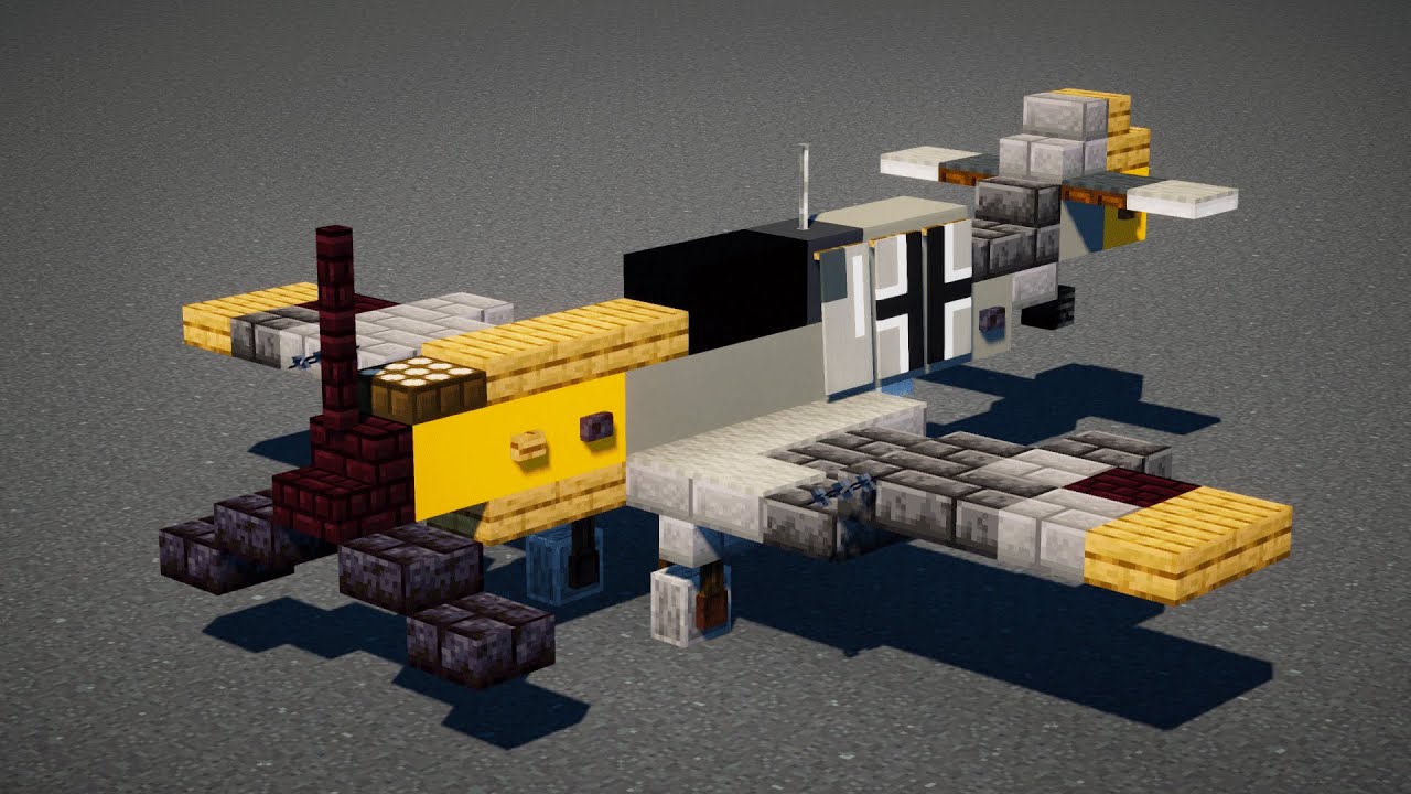 Minecraft Messerschmitt Bf 109 Fighter Plane Tutorial