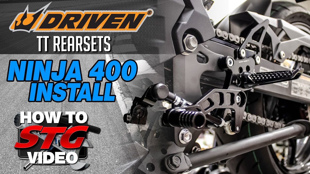Driven 2018-2023 Kawasaki Ninja 400 TT Rearsets Install | Sportbiketrackgear.com
