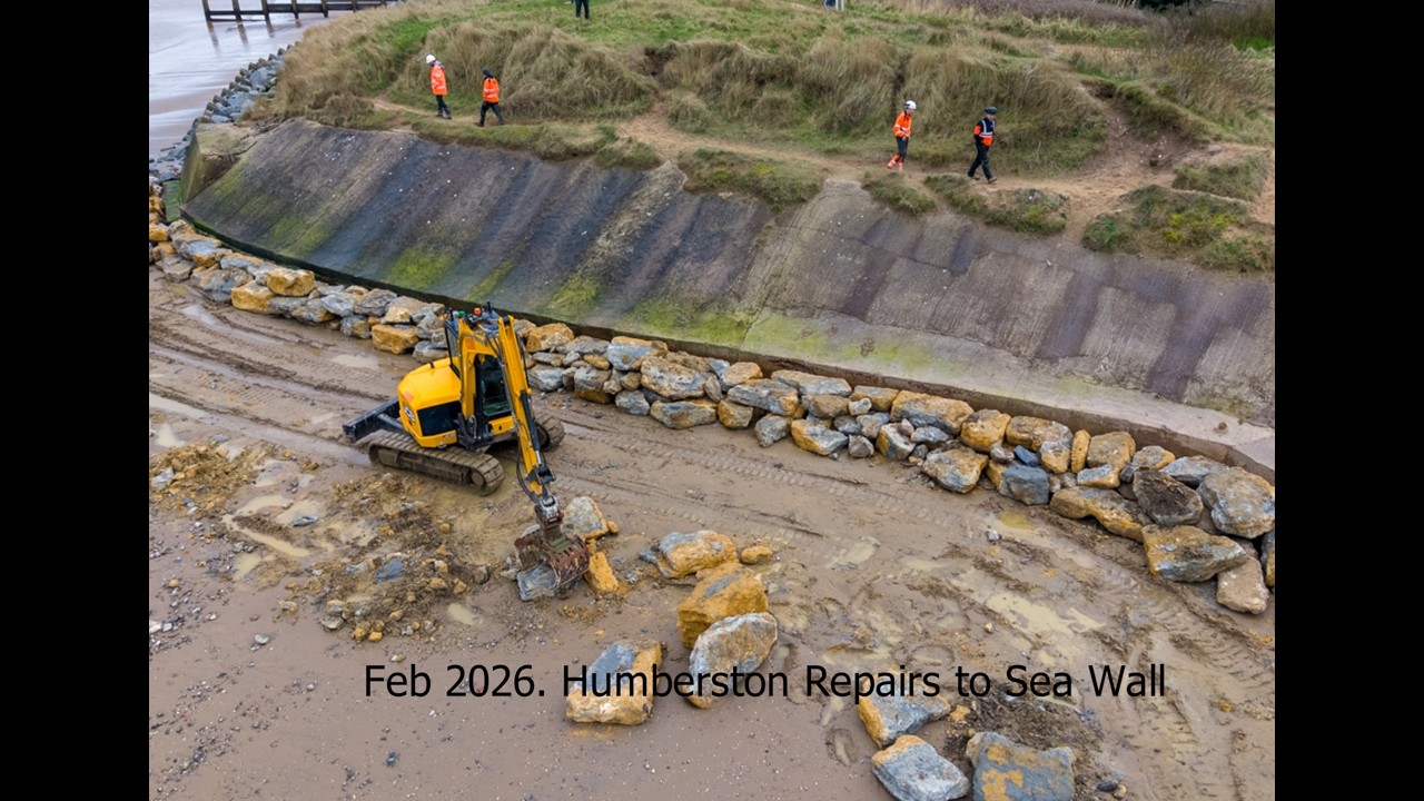 Anthony's Bank Humberston-Sand erosion and repairs to Sea Wall