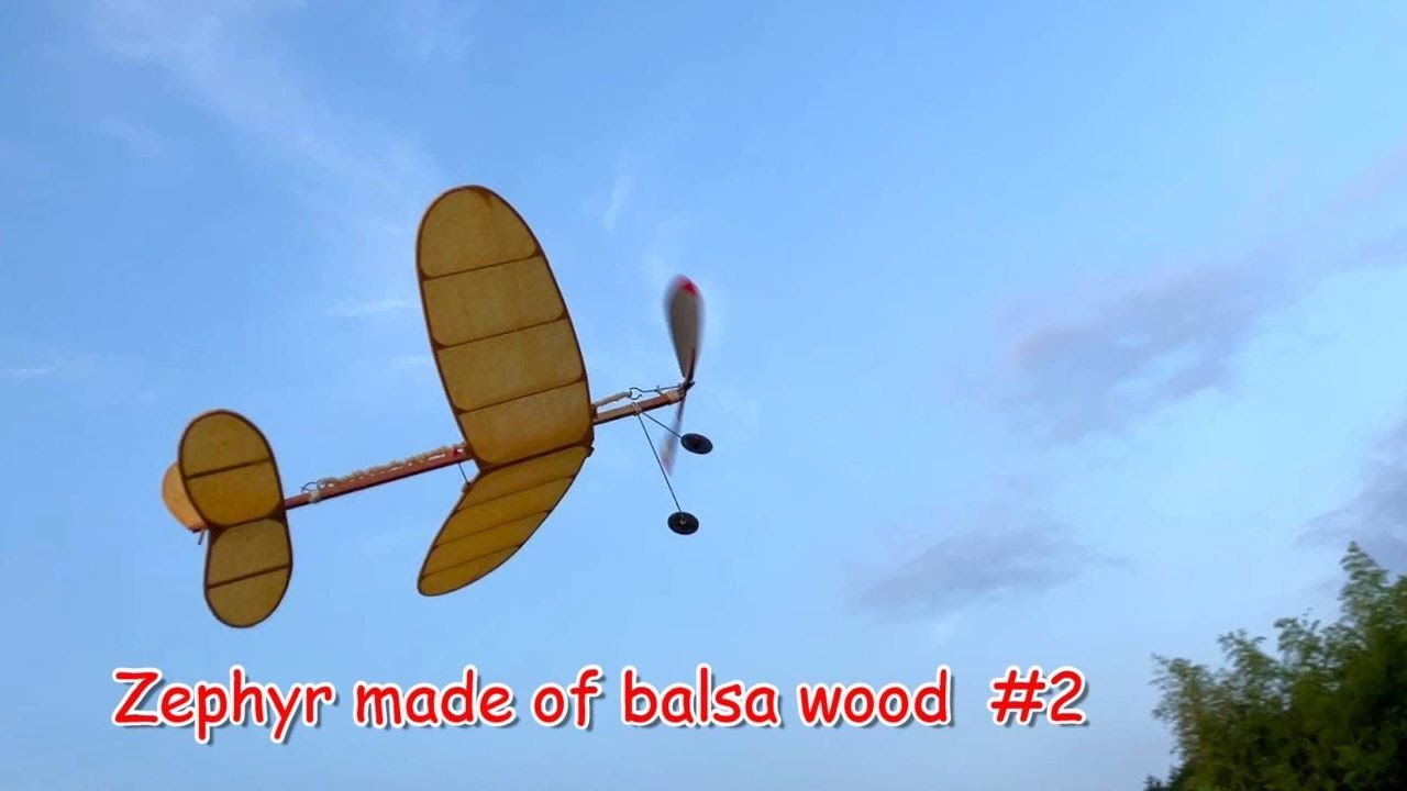 Zephyr made of balsa wood #2 - Replace of the braiding rubber motor