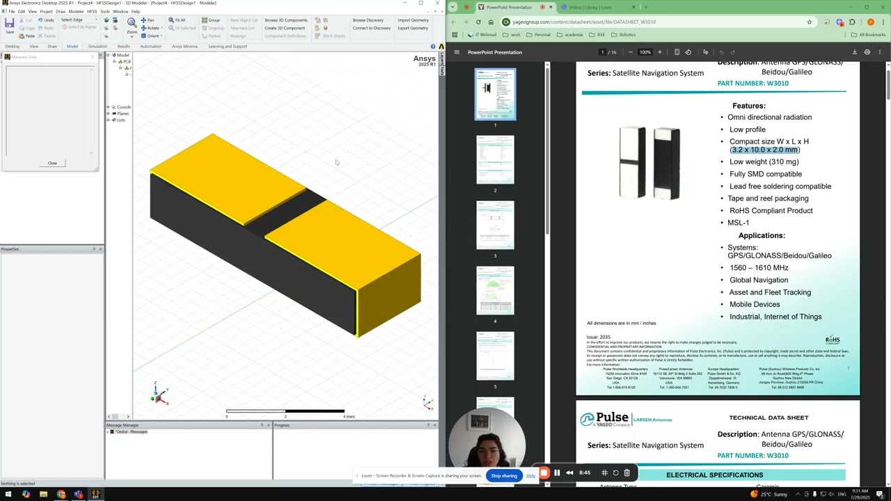 Simulating a GNSS Chip Antenna Design for Wearable Devices in Ansys HFSS 📡