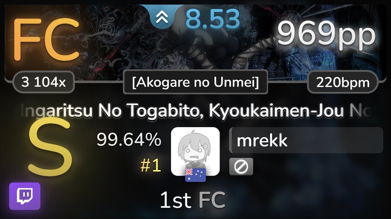🔴🔔 8.5⭐ mrekk | ICDD - Ingaritsu No Togabito, Kyoukaimen [Akogare no Unmei] 99.64% FC #1 | 969pp