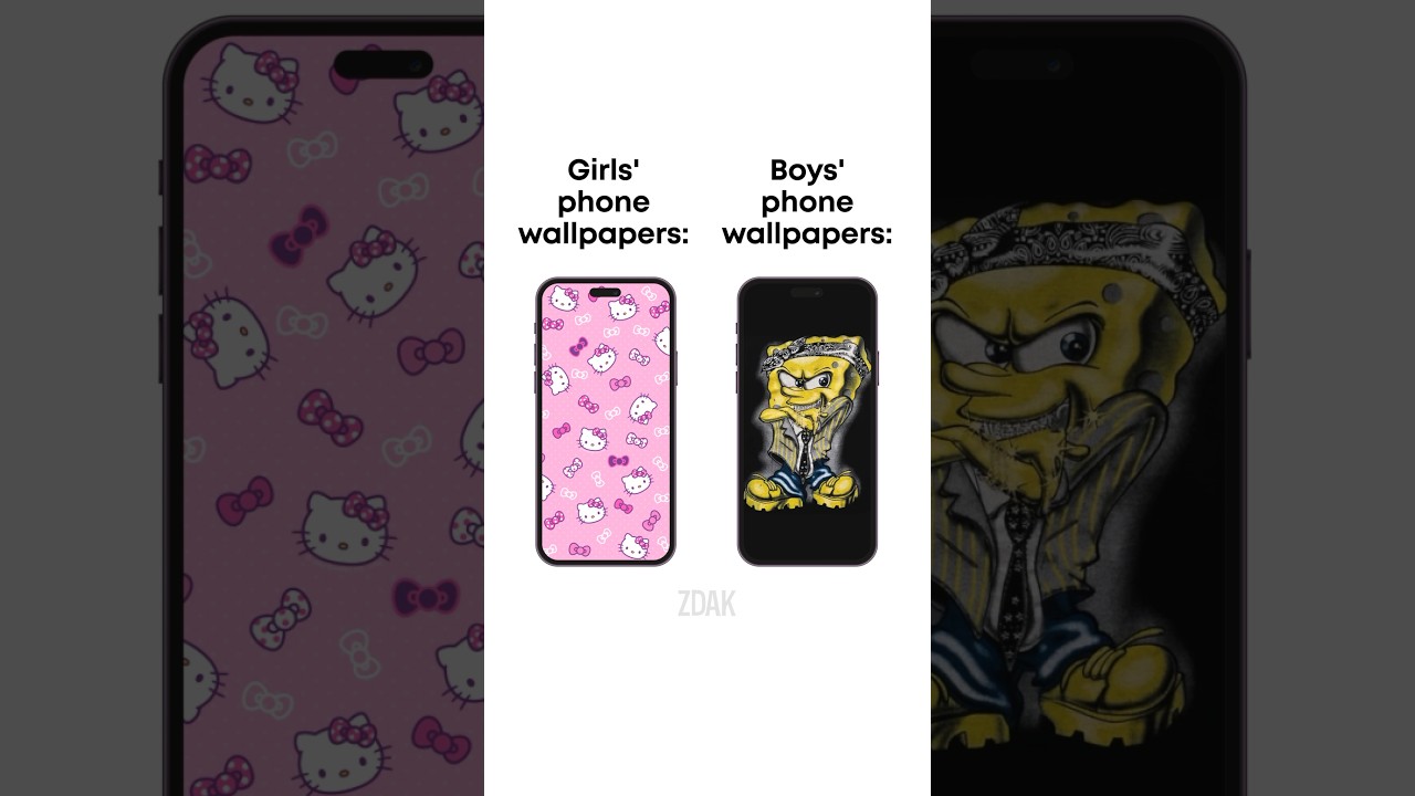 Girls&rsquo; vs Boys&rsquo; phone wallpapers