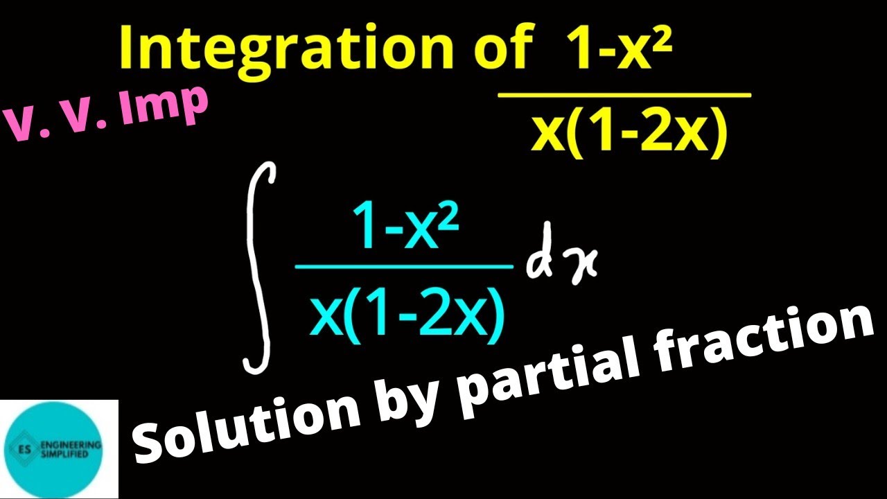 Integration of (1-x²)/[x(1-2x)], by partial fraction. #class12 #jee #neet #cuet #partialfraction