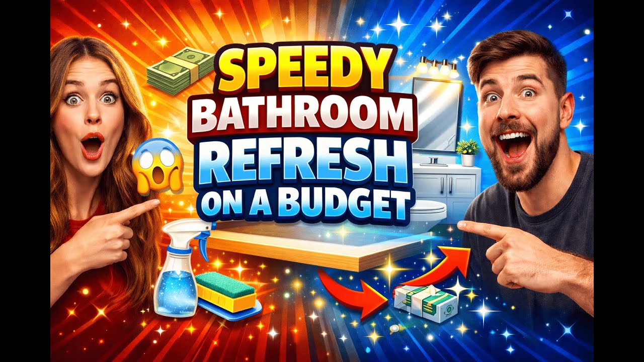 Speedy Bathroom Refresh on a Budget #bathroomrefresh #budgetmakeover #bathroommakeover