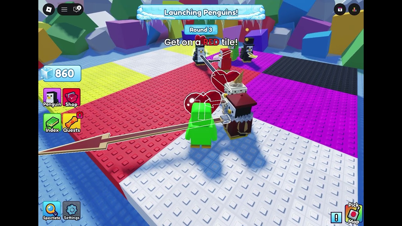 Playing Roblox knockout 