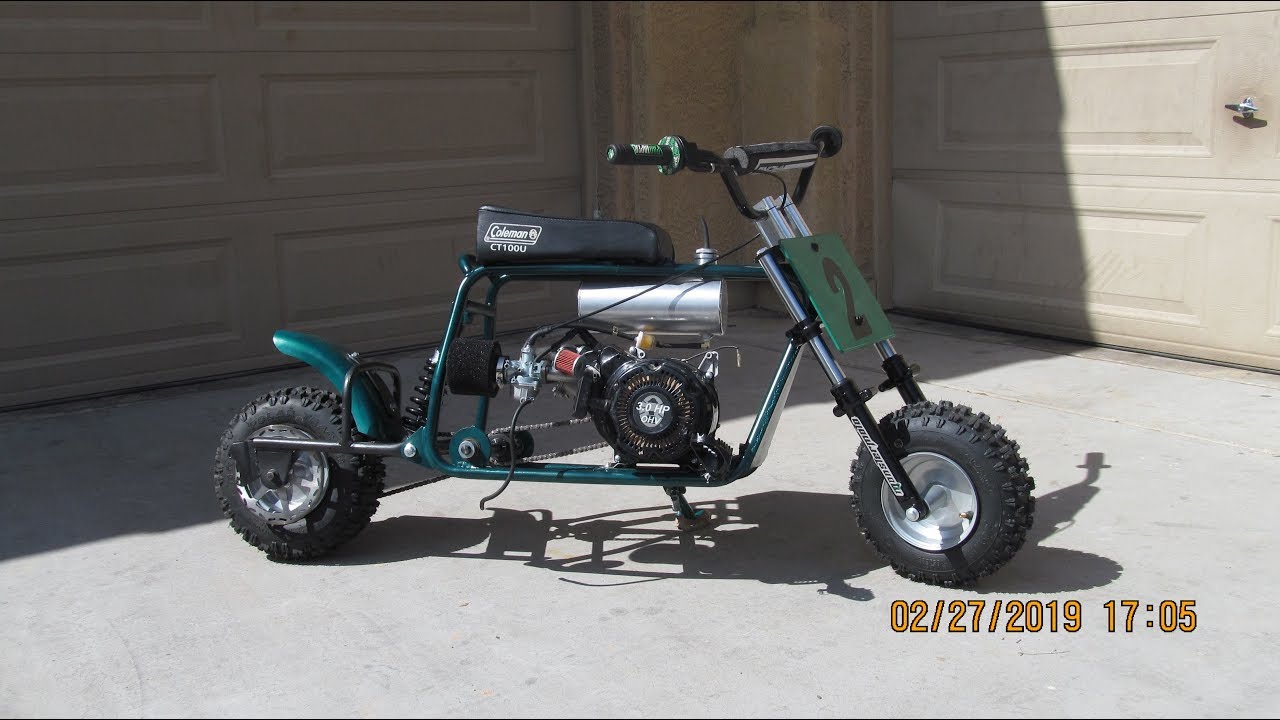 Coleman Ct100u mini bike build part 2 done