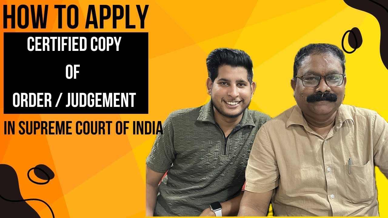 HOW TO APPLY CERTIFIED COPY OF ORDER / JUDGEMENT IN SUPREME COURT OF INDIA | E-FILING GUIDE.