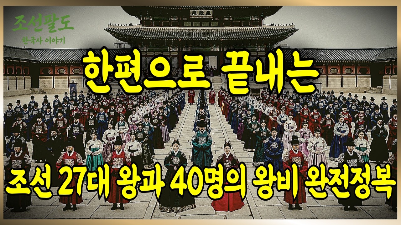 한편으로 끝내는 조선27대 왕과 40여명의 왕비 완전정복/ 조선팔도 한국사이야기 조선 왕조실록 승정원일기 역사기록 조선의 사건과 인물