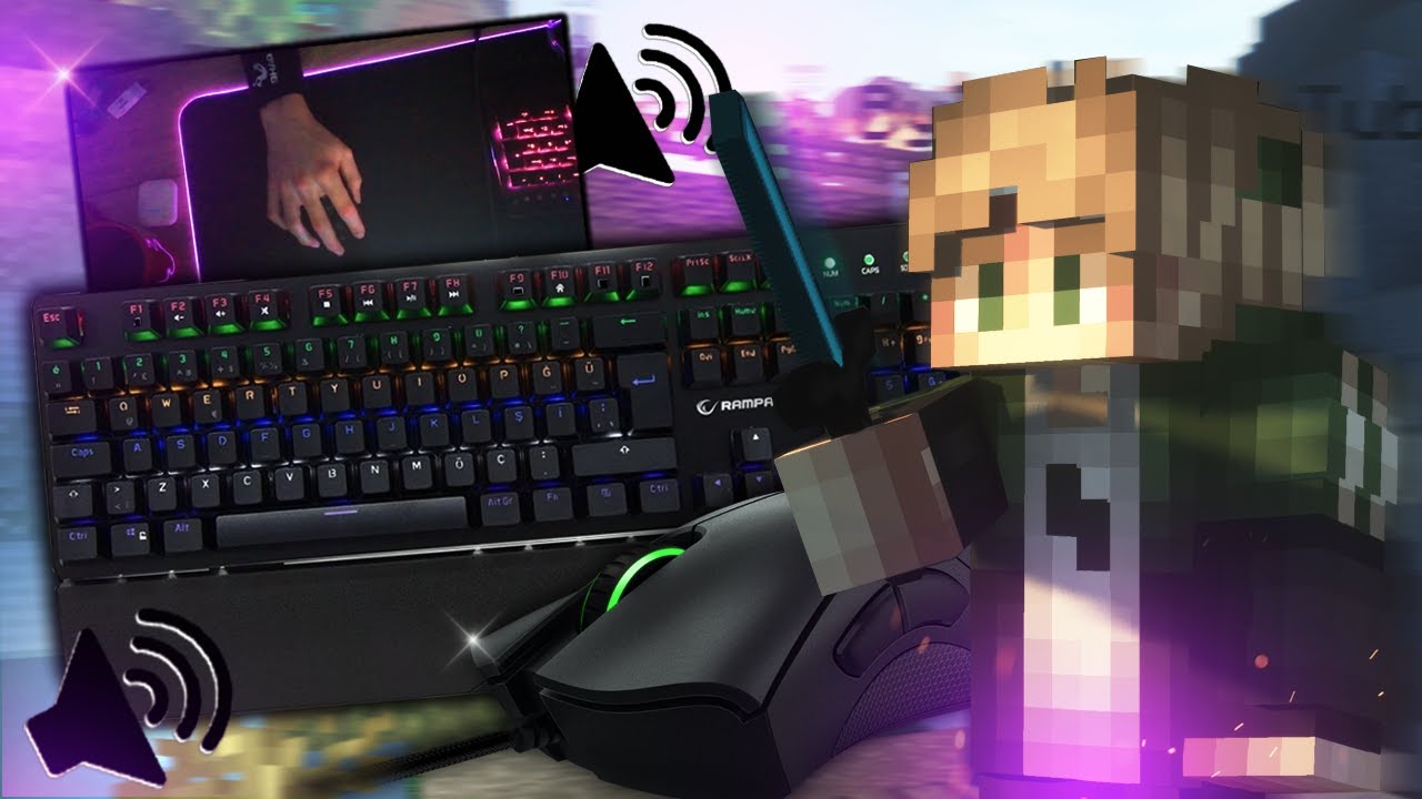 KEYBOARD AND MOUSE SOUNDS w/MOUSECAM - CraftRise SkyWars