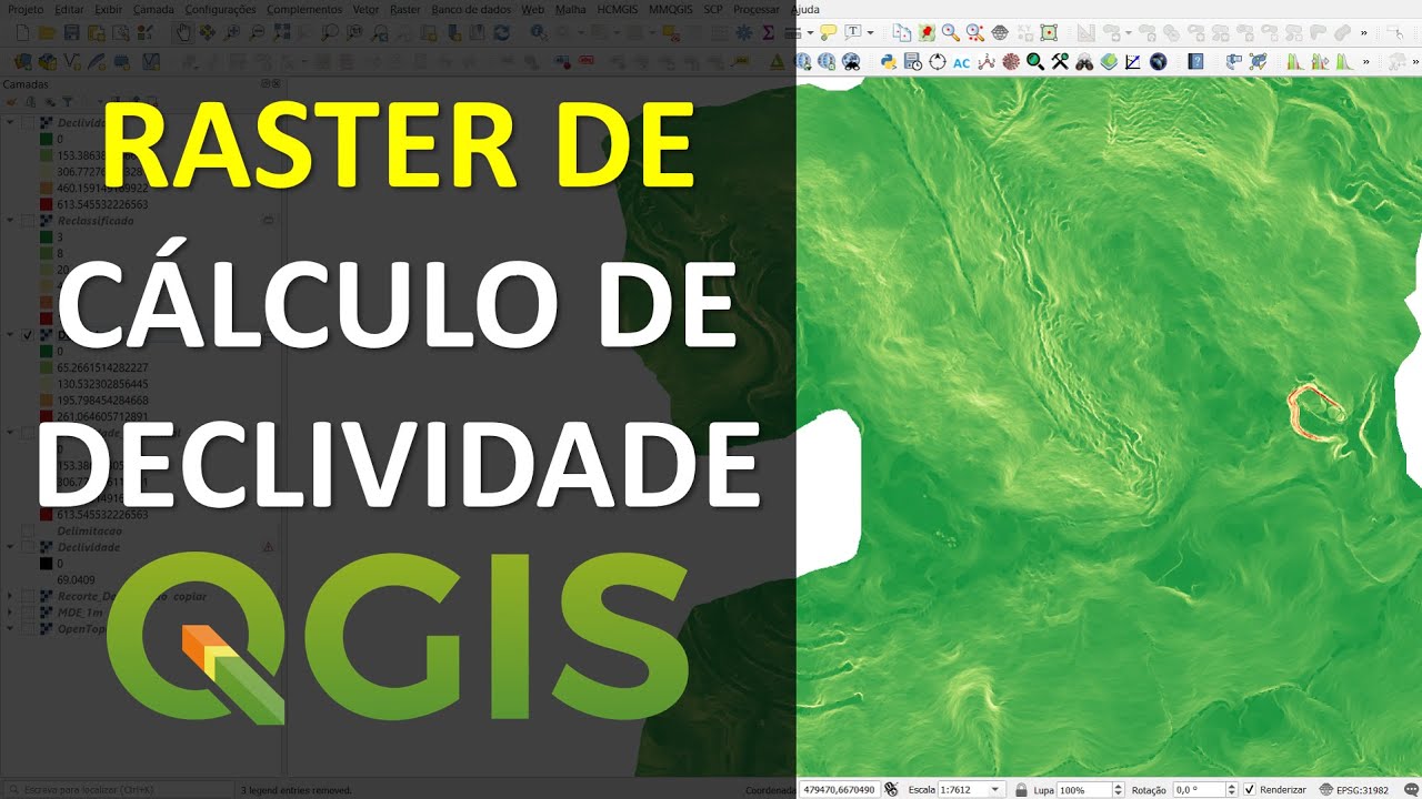 Como gerar Raster de Cálculo Declividade no QGIS