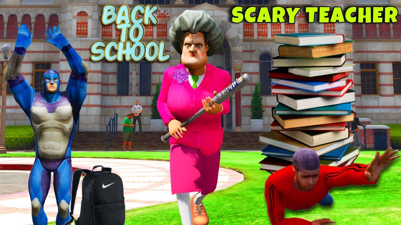 Scary Teacher Punished To Rope Hero Tipson | Rope Hero Vice Town | Black Spider 2.0