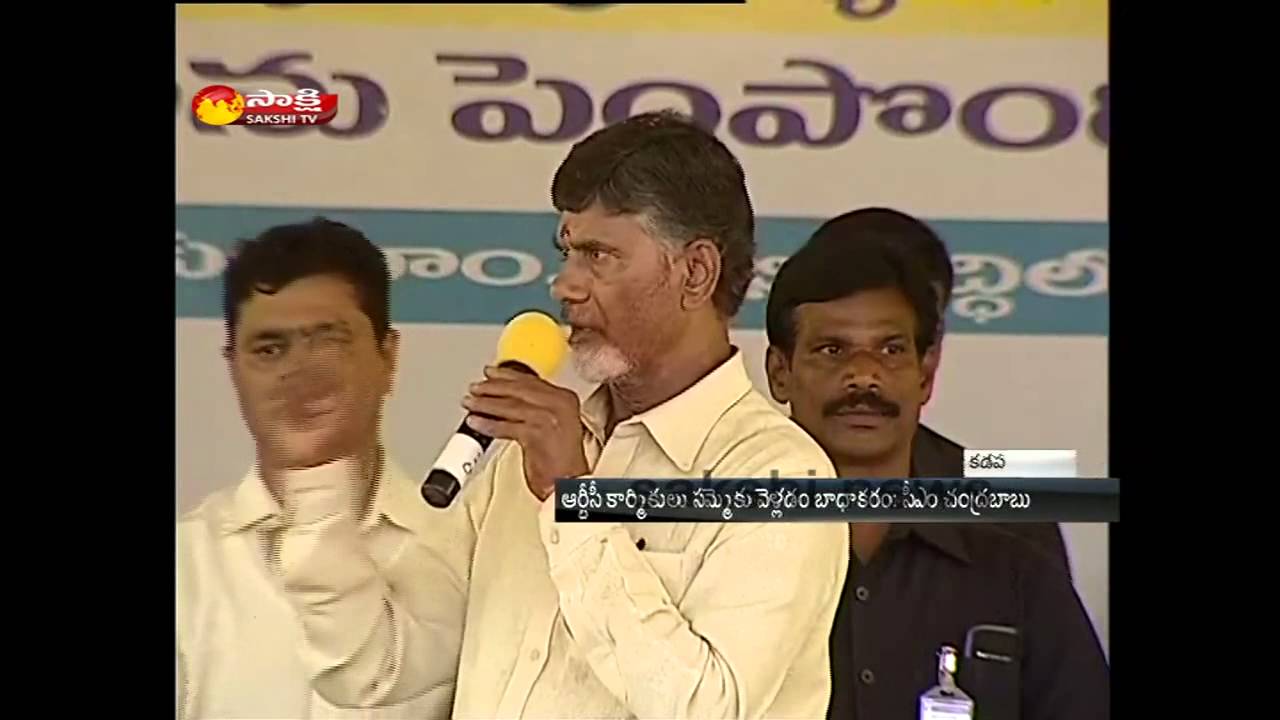 Chandrababu angry on RTC Workers Strike